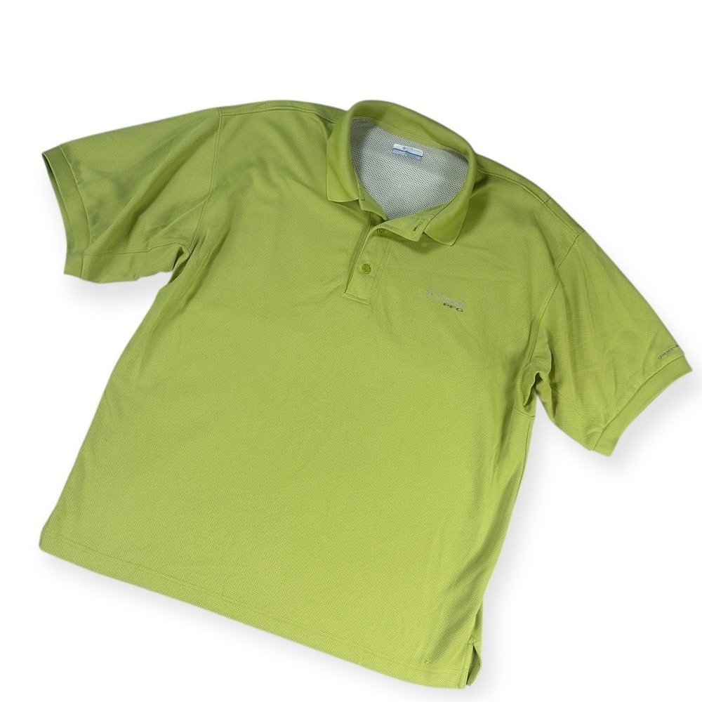Columbia PFG Men's Lime Green Omni Shade Polo Shirt Size L